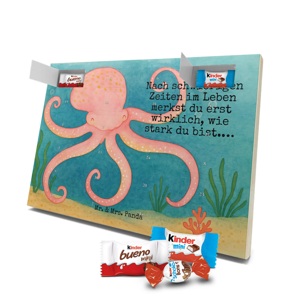 Chocolate advent calendar Squid Design card, gift ideas, gifts, small animals, cute, cute animal motives, hand drawn, funny sayings, good mood, special gifts, animal lover, ocean, water, octopus, arms, sea animal, squid