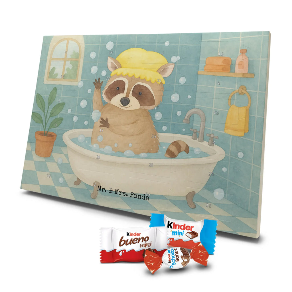 Chocolate advent calendar Raccoon Design card, gift ideas, gifts, small animals, cute, cute animal motives, hand drawn, funny sayings, good mood, special gifts, animal lover, daydreaming, raccoon, soap bubbles, wash