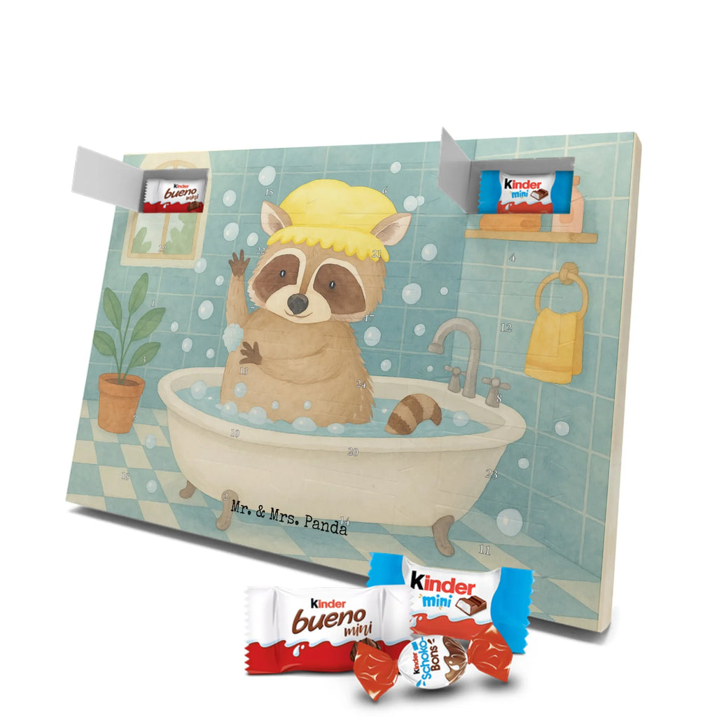 Chocolate advent calendar Raccoon Design card, gift ideas, gifts, small animals, cute, cute animal motives, hand drawn, funny sayings, good mood, special gifts, animal lover, daydreaming, raccoon, soap bubbles, wash