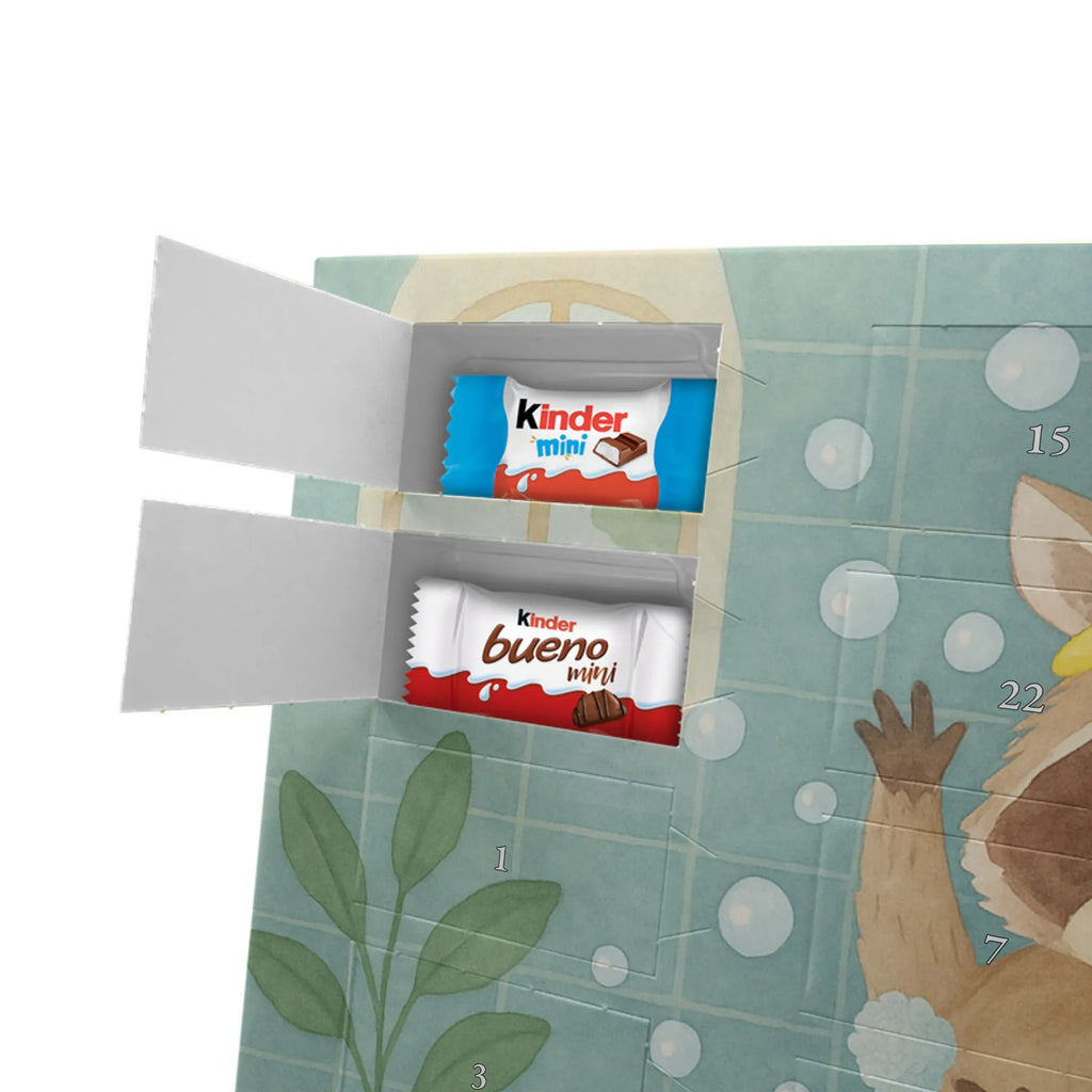 Chocolate advent calendar Raccoon Design card, gift ideas, gifts, small animals, cute, cute animal motives, hand drawn, funny sayings, good mood, special gifts, animal lover, daydreaming, raccoon, soap bubbles, wash