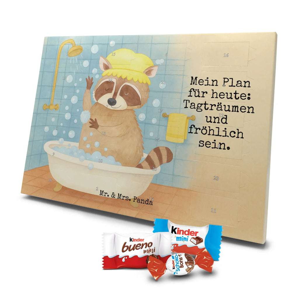 Chocolate advent calendar Raccoon Design card, gift ideas, gifts, small animals, cute, cute animal motives, hand drawn, funny sayings, good mood, special gifts, animal lover, daydreaming, raccoon, soap bubbles, wash