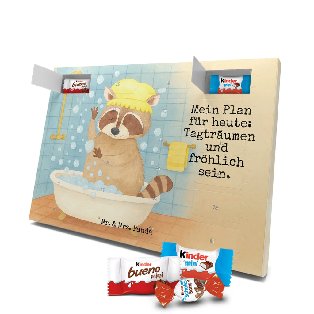 Chocolate advent calendar Raccoon Design card, gift ideas, gifts, small animals, cute, cute animal motives, hand drawn, funny sayings, good mood, special gifts, animal lover, daydreaming, raccoon, soap bubbles, wash