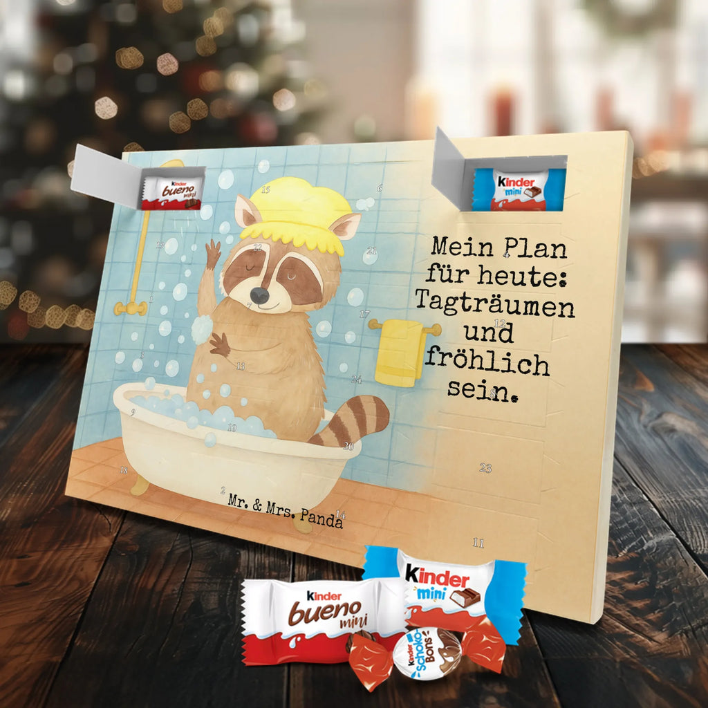 Chocolate advent calendar Raccoon Design card, gift ideas, gifts, small animals, cute, cute animal motives, hand drawn, funny sayings, good mood, special gifts, animal lover, daydreaming, raccoon, soap bubbles, wash