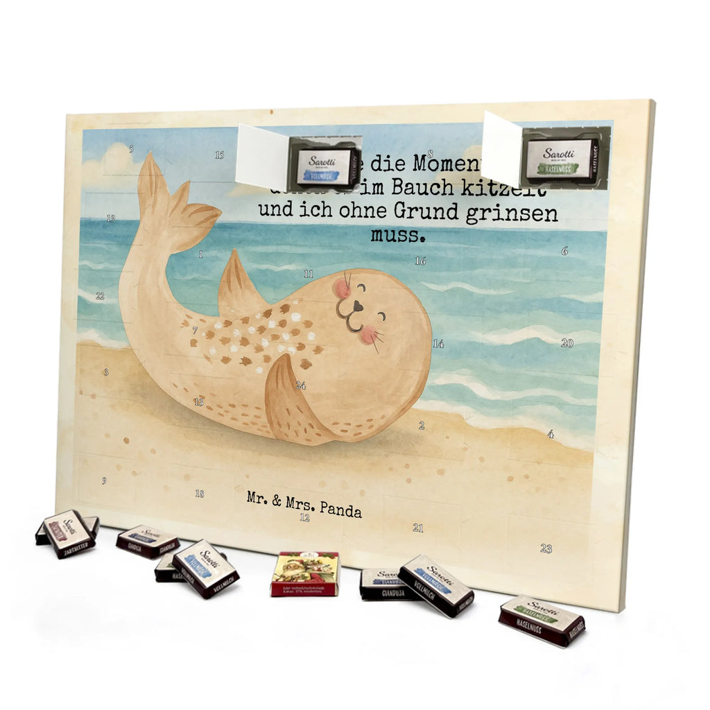 Chocolate advent calendar seal Lay Design card, gift ideas, gifts, small animals, cute, cute animal motives, hand drawn, funny sayings, good mood, special gifts, animal lover, Baltic Sea, seals, Seal, laughter, sea animal, North Sea, joy