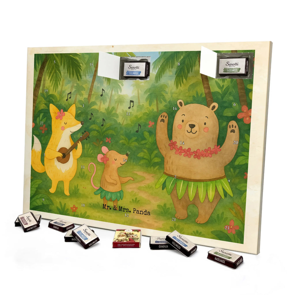 Chocolate advent calendar forest animals Aloha Design card, gift ideas, gifts, small animals, cute, cute animal motives, hand drawn, funny sayings, good mood, special gifts, animal lover, rabbit, dancing, forest animals, music, laughter, forest