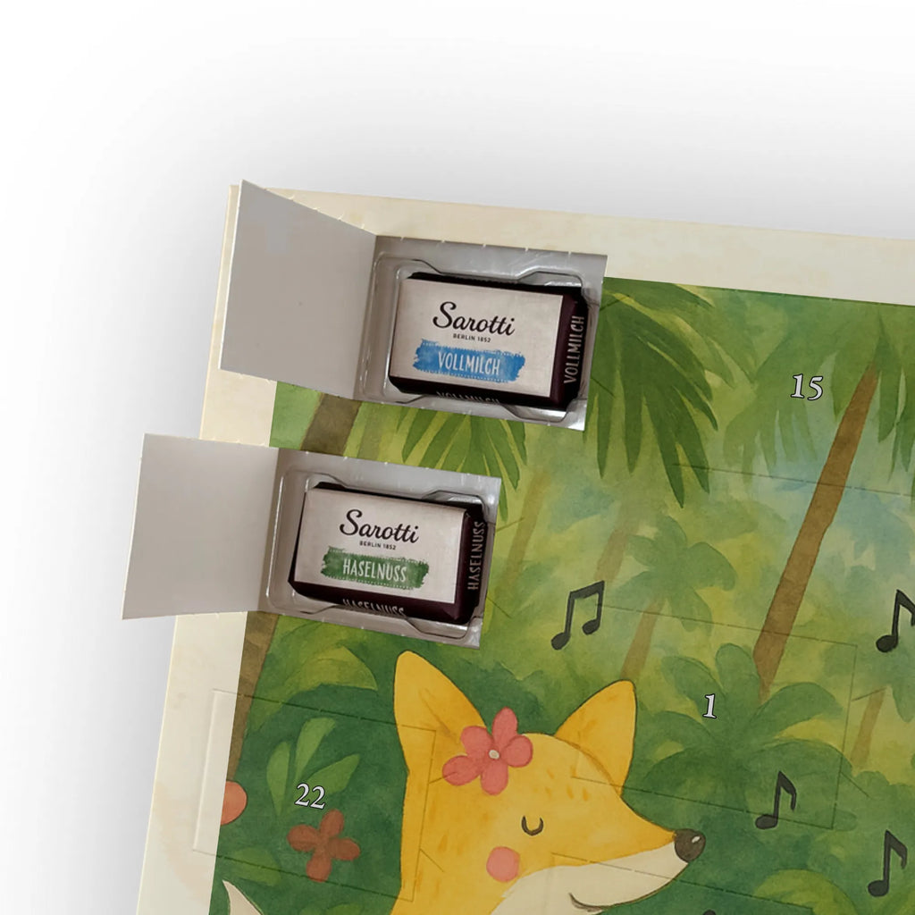 Chocolate advent calendar forest animals Aloha Design card, gift ideas, gifts, small animals, cute, cute animal motives, hand drawn, funny sayings, good mood, special gifts, animal lover, rabbit, dancing, forest animals, music, laughter, forest