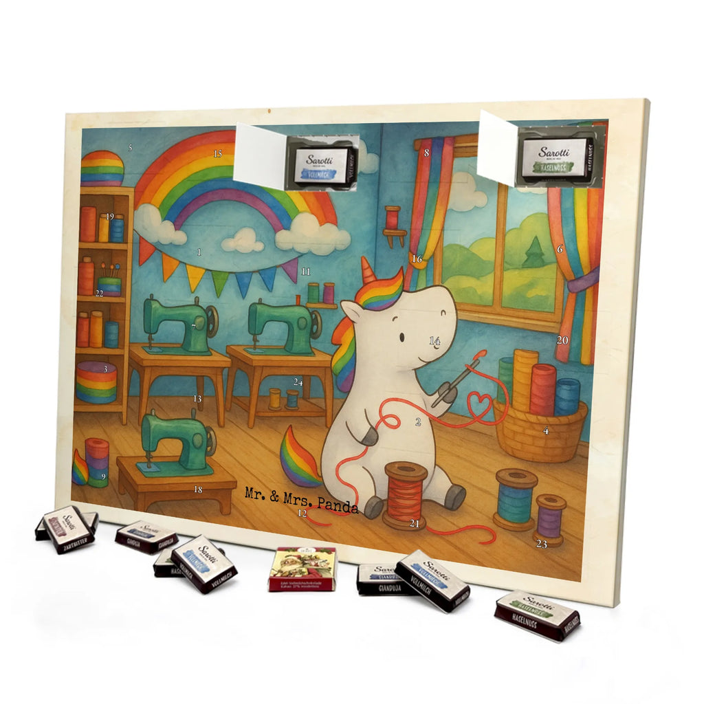 Chocolate advent calendar unicorn seamstress Design seamstress present, knitting, sew, sewing room, girlfriend, crochet, tinkering, seamstress gift