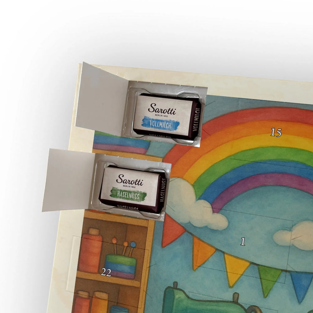 Chocolate advent calendar unicorn seamstress Design seamstress present, knitting, sew, sewing room, girlfriend, crochet, tinkering, seamstress gift