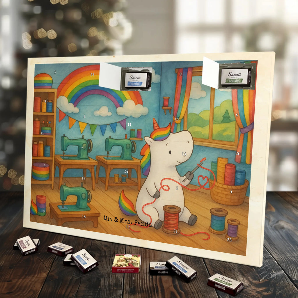 Chocolate advent calendar unicorn seamstress Design seamstress present, knitting, sew, sewing room, girlfriend, crochet, tinkering, seamstress gift