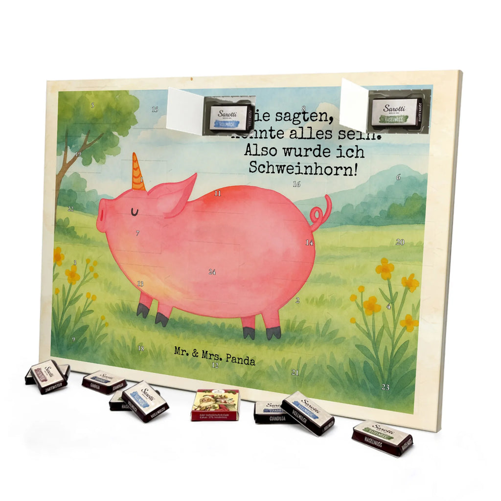 Chocolate advent calendar unicorn Pig Design Funny saying, pigcorn, piggycorn, girlfriend gift