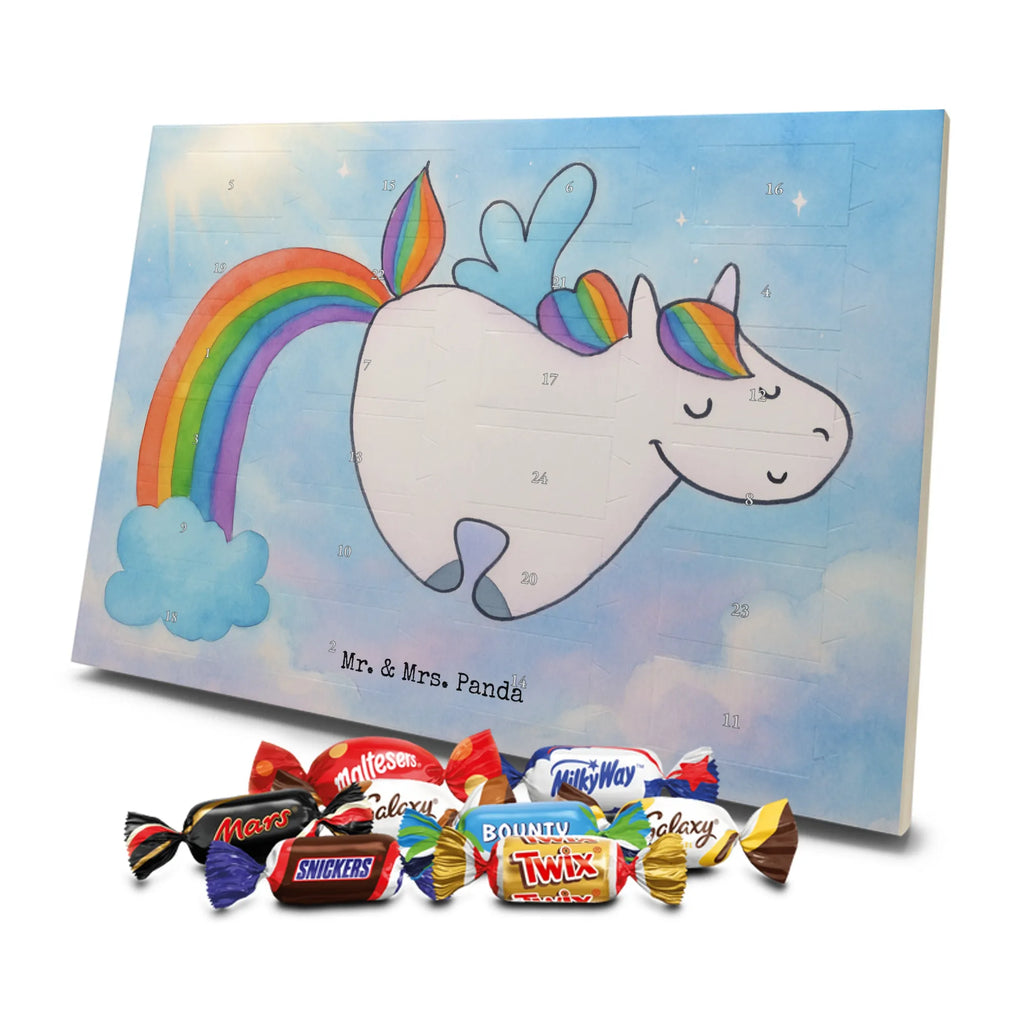 Chocolate advent calendar unicorn Pegasus Design saying fun, growing up, pegasus, playing, unicorn love, reality, rainbow