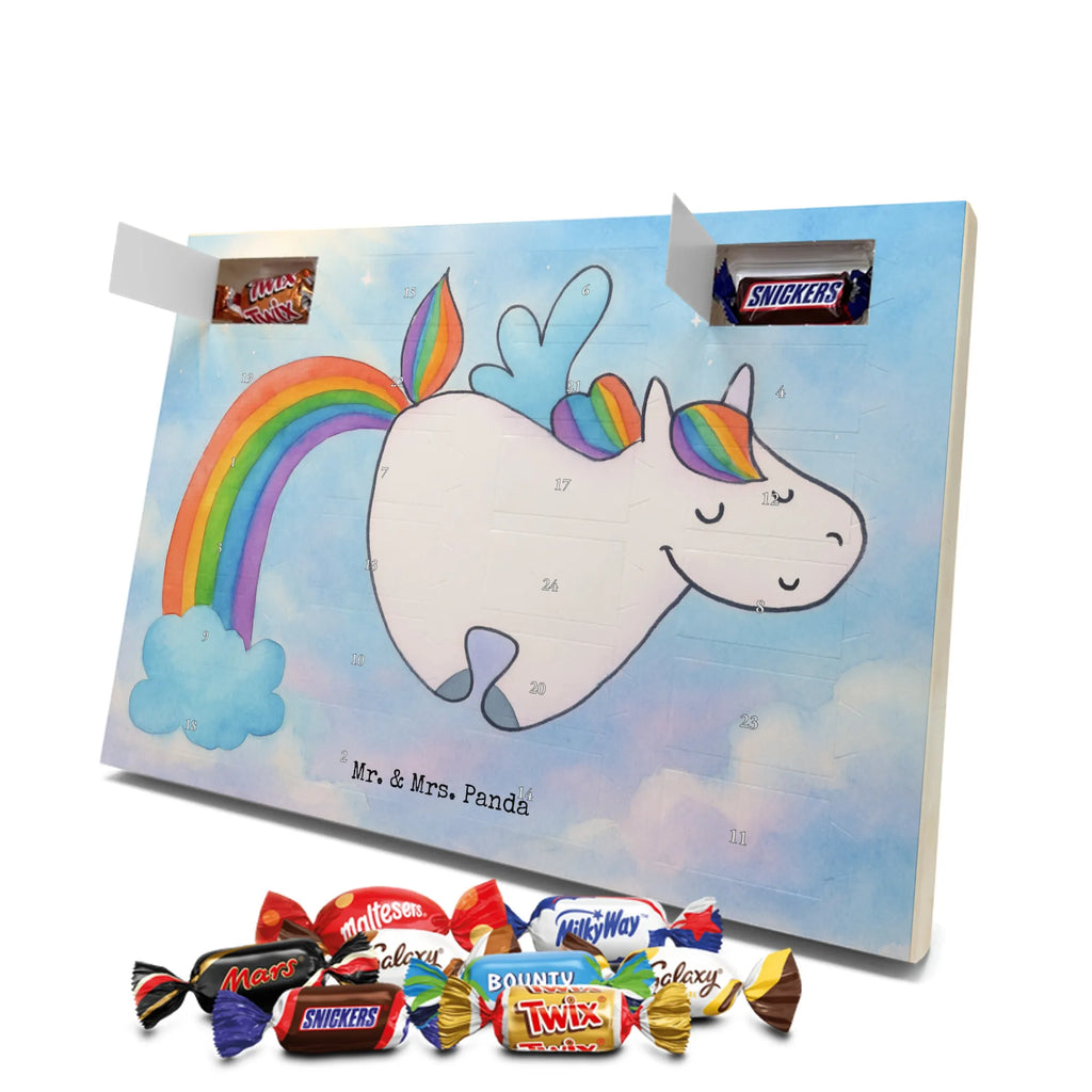 Chocolate advent calendar unicorn Pegasus Design saying fun, growing up, pegasus, playing, unicorn love, reality, rainbow