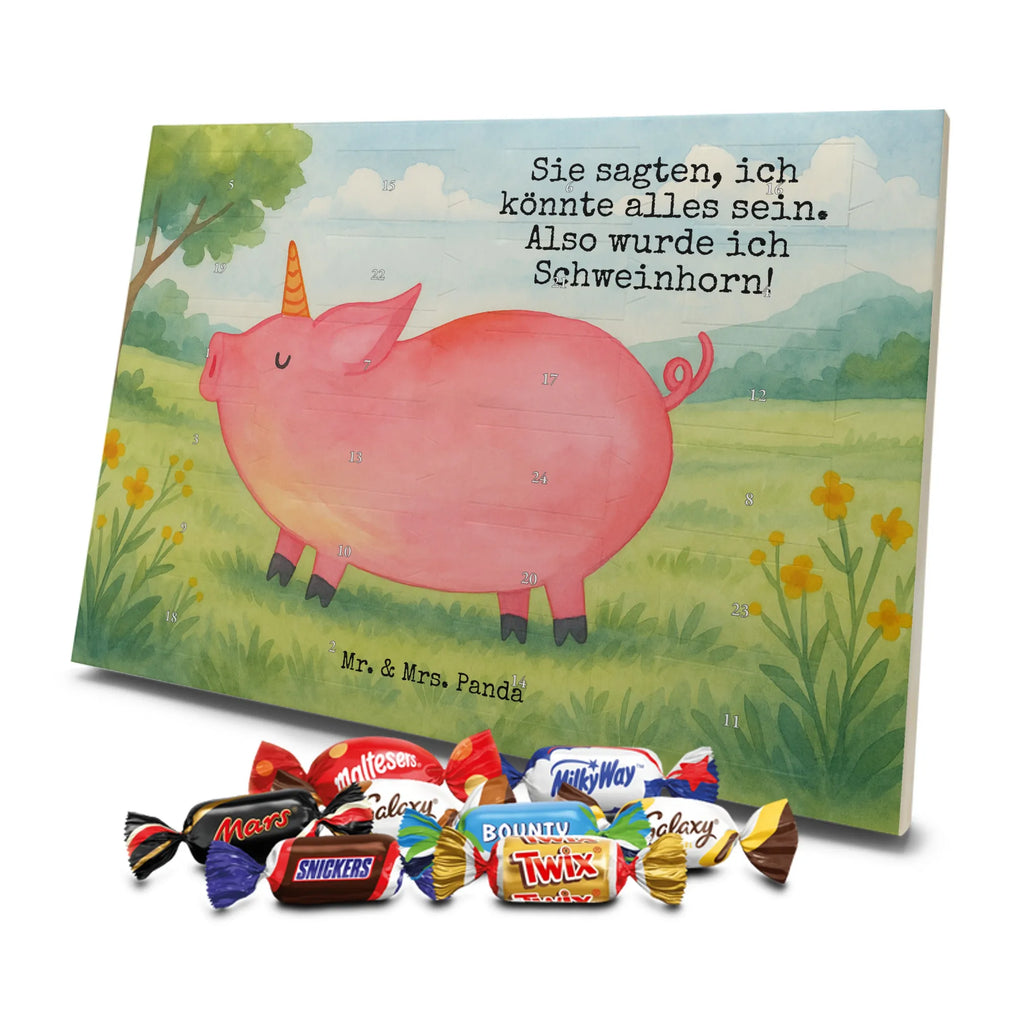 Chocolate advent calendar unicorn Pig Design Funny saying, pigcorn, piggycorn, girlfriend gift