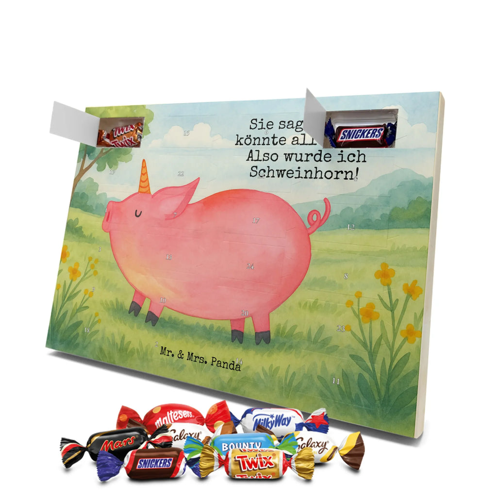 Chocolate advent calendar unicorn Pig Design Funny saying, pigcorn, piggycorn, girlfriend gift
