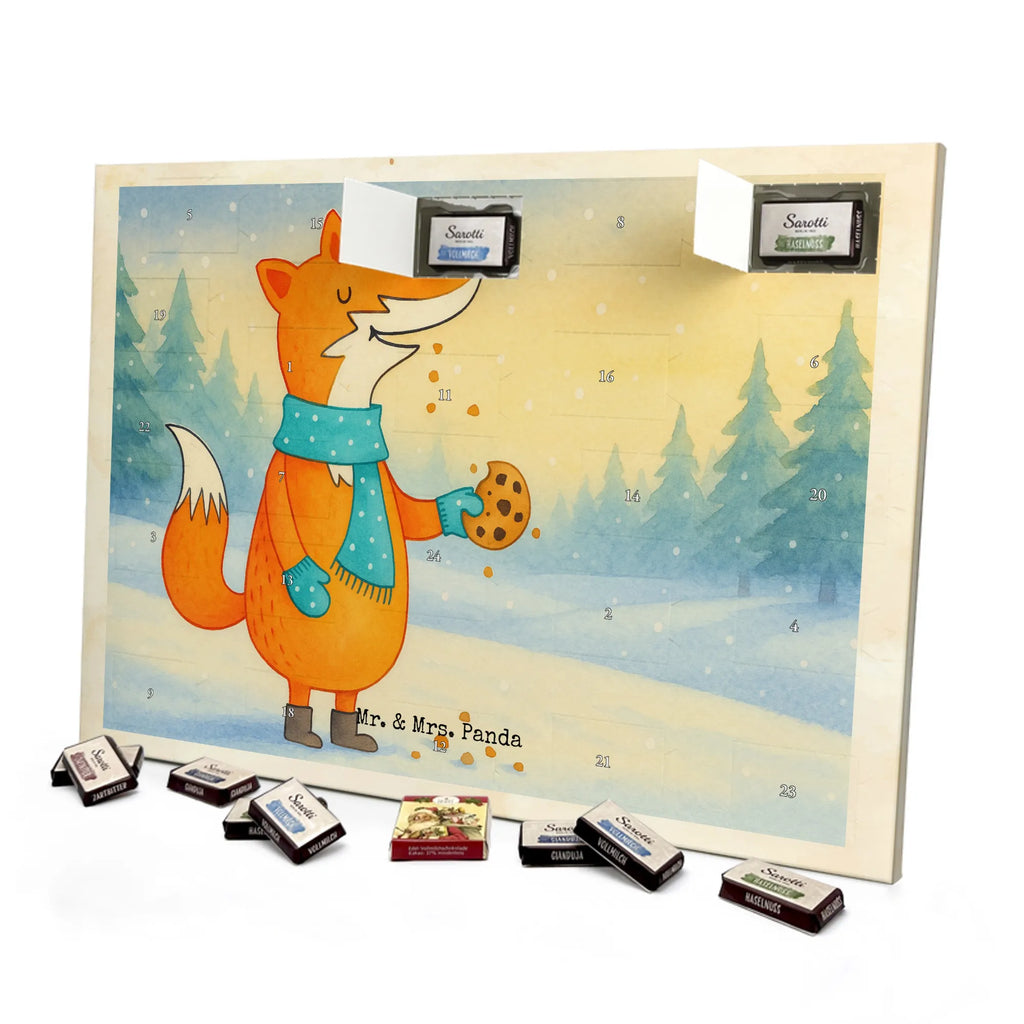 Chocolate advent calendar Fox biscuit Design animal lover, foxes, forest wildlife, clever as a fox, cookies, baking saying, kitchen decoration, christmas time, christmas present