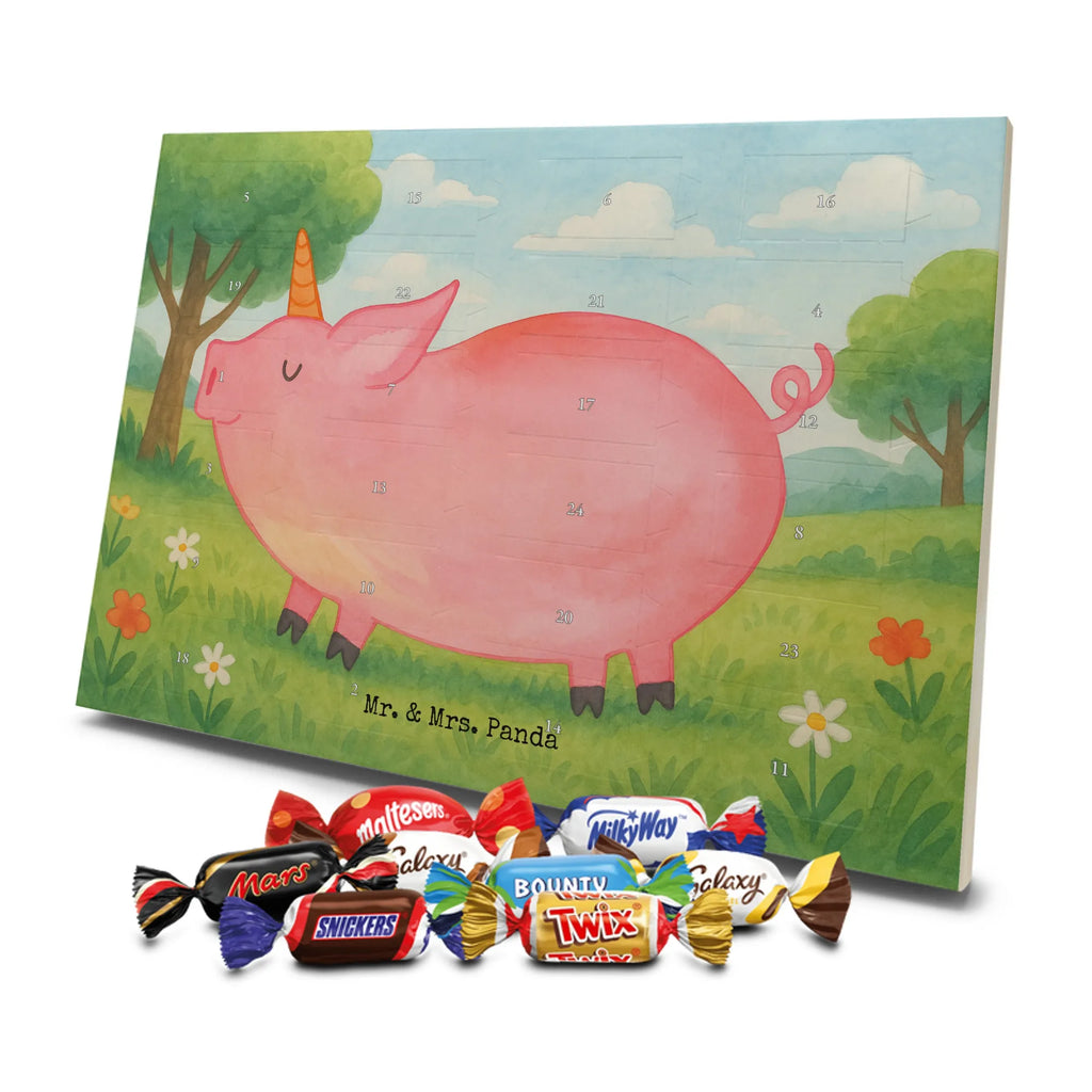 Chocolate advent calendar unicorn Pig Design Funny saying, pigcorn, piggycorn, girlfriend gift