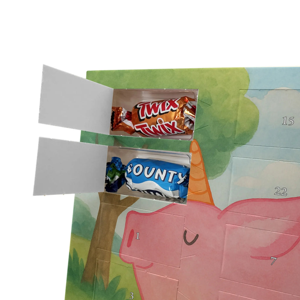 Chocolate advent calendar unicorn Pig Design Funny saying, pigcorn, piggycorn, girlfriend gift