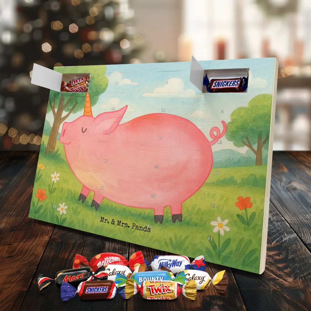 Chocolate advent calendar unicorn Pig Design Funny saying, pigcorn, piggycorn, girlfriend gift