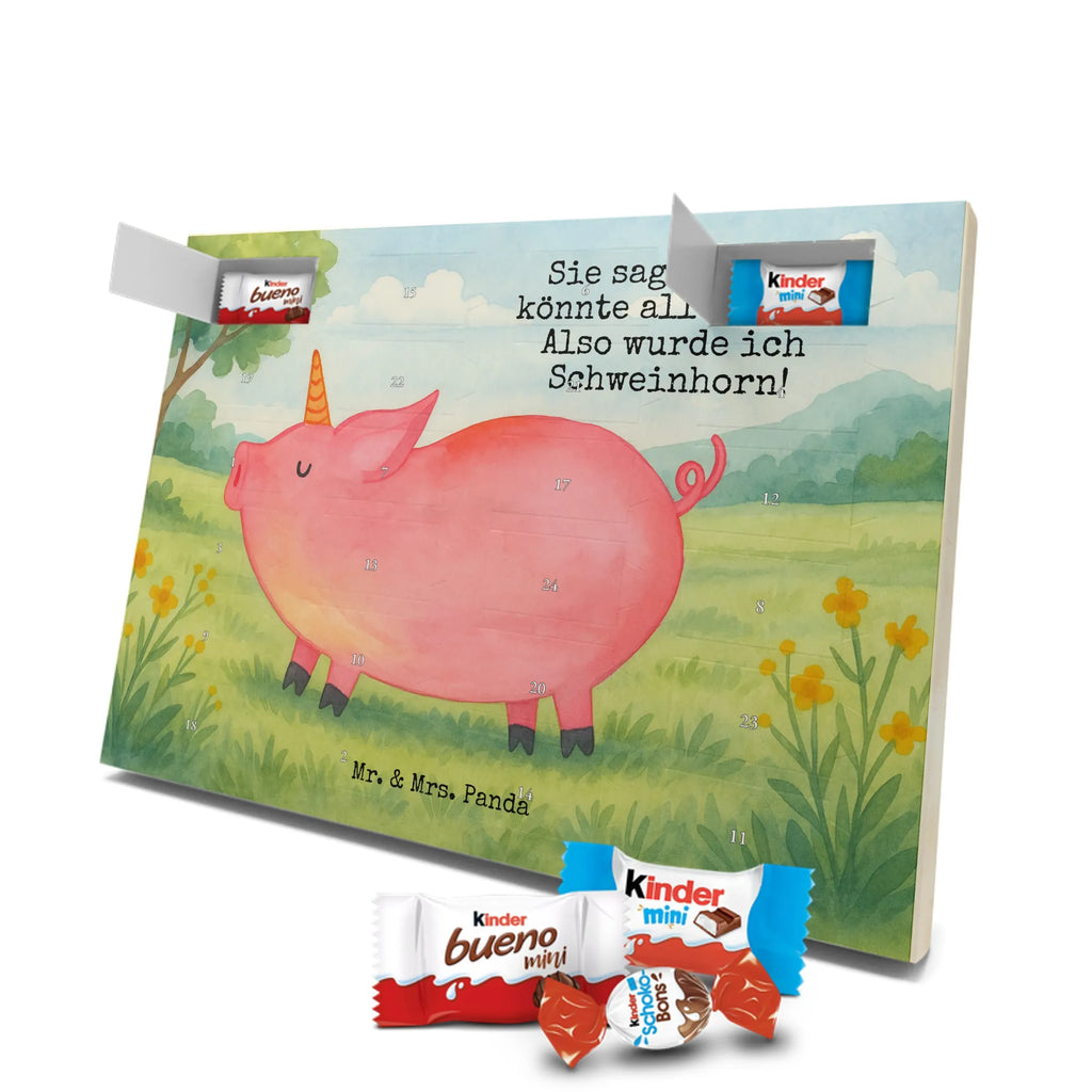 Chocolate advent calendar unicorn Pig Design Funny saying, pigcorn, piggycorn, girlfriend gift