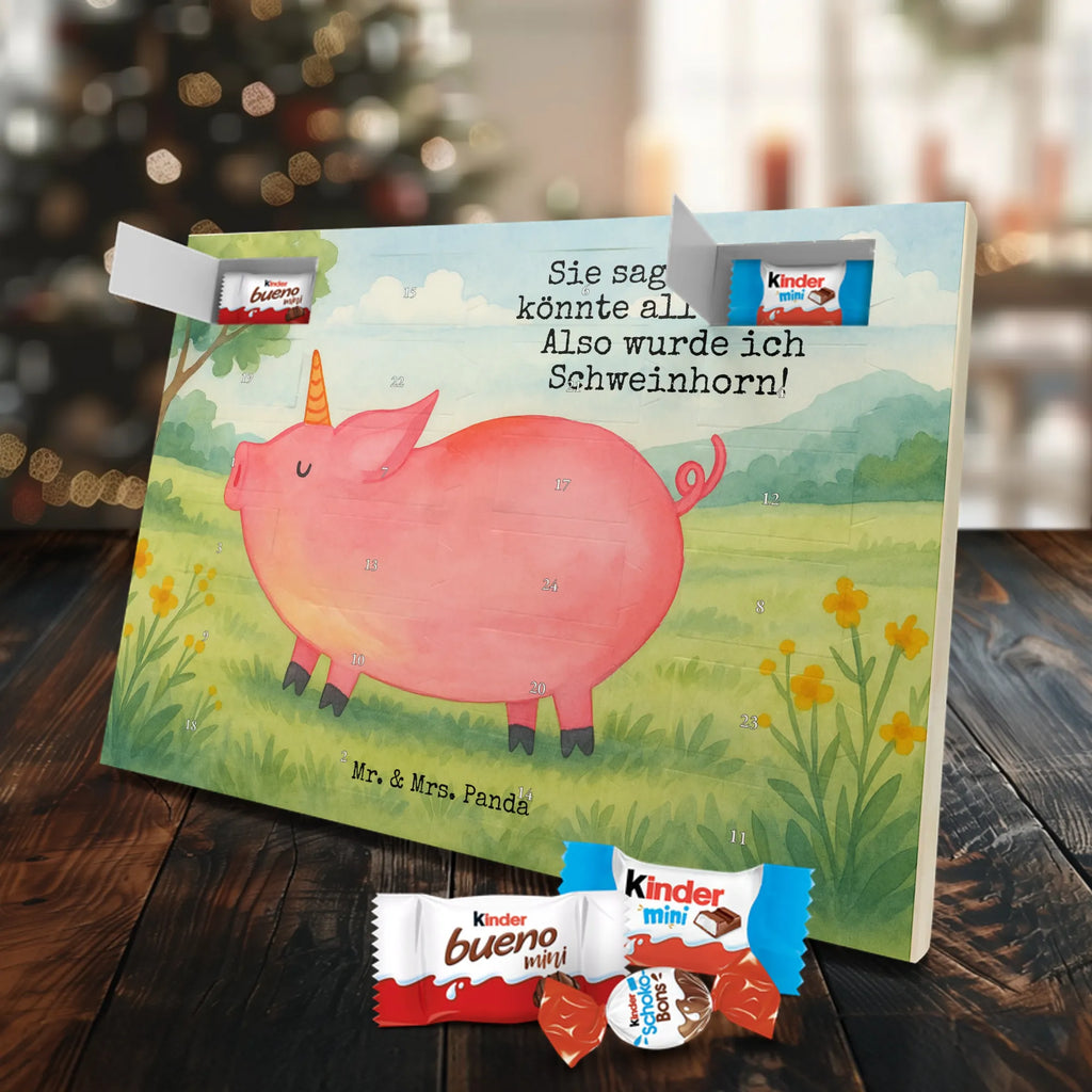 Chocolate advent calendar unicorn Pig Design Funny saying, pigcorn, piggycorn, girlfriend gift