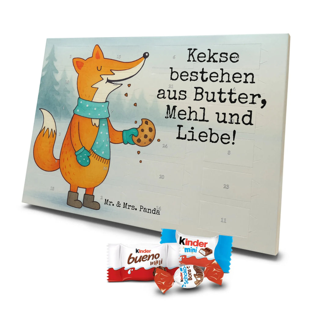 Chocolate advent calendar Fox biscuit Design animal lover, foxes, forest wildlife, clever as a fox, cookies, baking saying, kitchen decoration, christmas time, christmas present