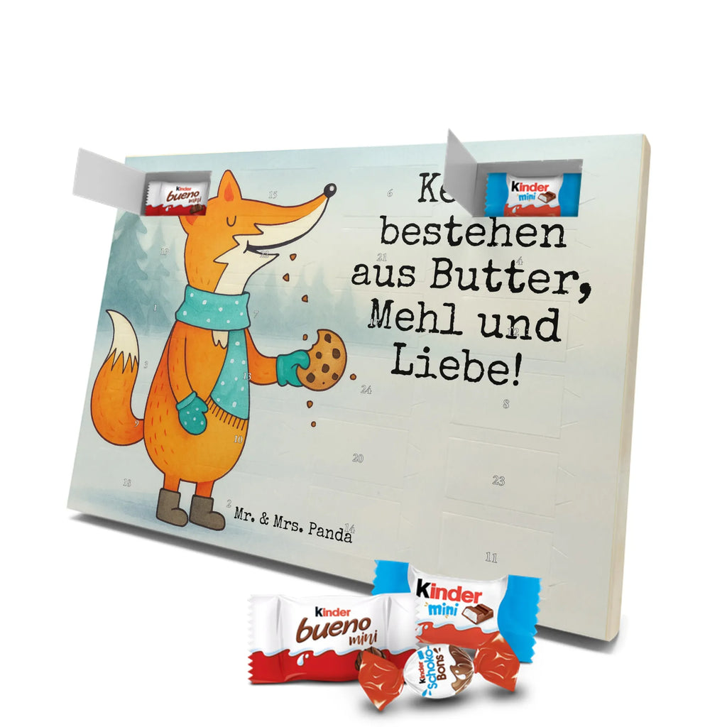 Chocolate advent calendar Fox biscuit Design animal lover, foxes, forest wildlife, clever as a fox, cookies, baking saying, kitchen decoration, christmas time, christmas present