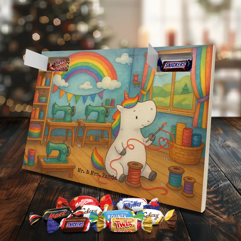 Chocolate advent calendar unicorn seamstress Design seamstress present, knitting, sew, sewing room, girlfriend, crochet, tinkering, seamstress gift