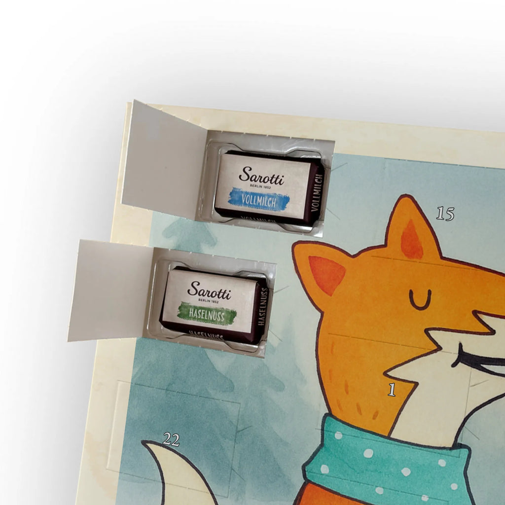 Chocolate advent calendar Fox biscuit Design animal lover, foxes, forest wildlife, clever as a fox, cookies, baking saying, kitchen decoration, christmas time, christmas present