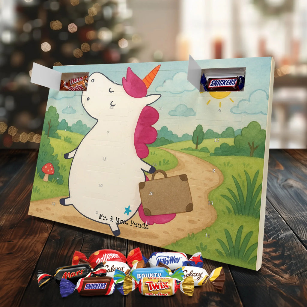 Chocolate advent calendar unicorn Suitcase Design adventure, suitcase, travel, holiday present, luggage, traveler gift