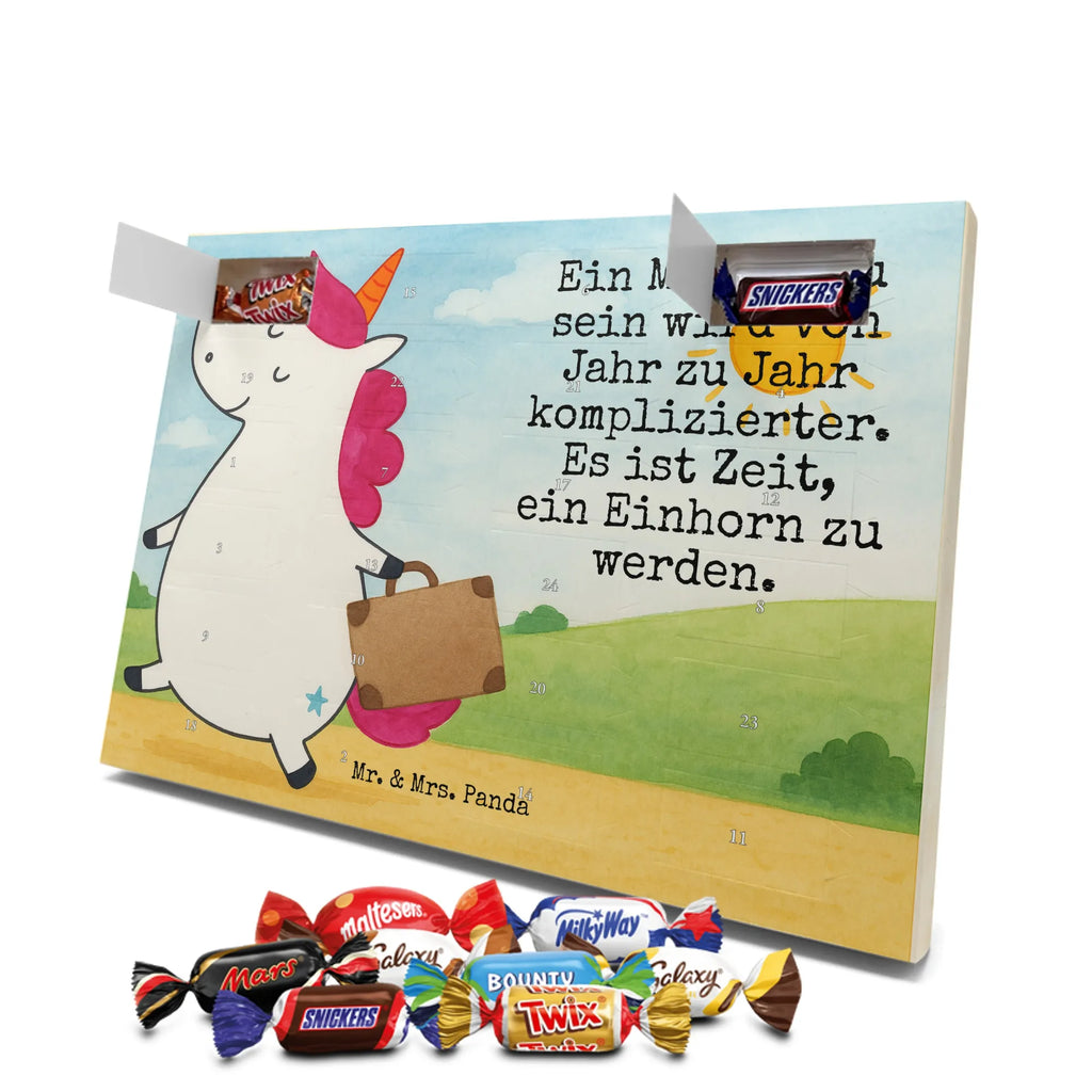 Chocolate advent calendar unicorn Suitcase Design adventure, suitcase, travel, holiday present, luggage, traveler gift