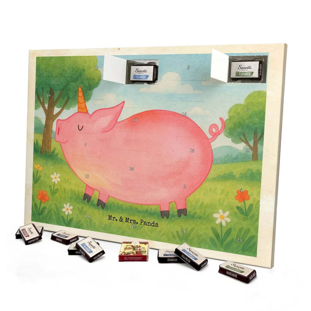 Chocolate advent calendar unicorn Pig Design Funny saying, pigcorn, piggycorn, girlfriend gift