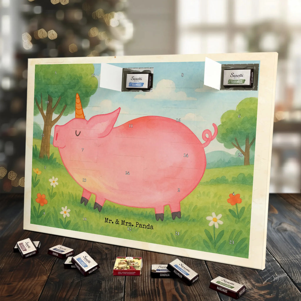Chocolate advent calendar unicorn Pig Design Funny saying, pigcorn, piggycorn, girlfriend gift