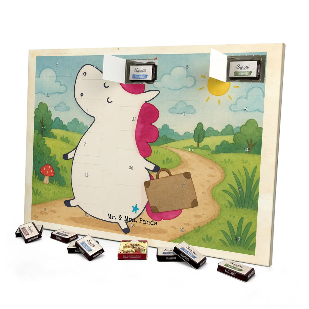 Chocolate advent calendar unicorn Suitcase Design adventure, suitcase, travel, holiday present, luggage, traveler gift