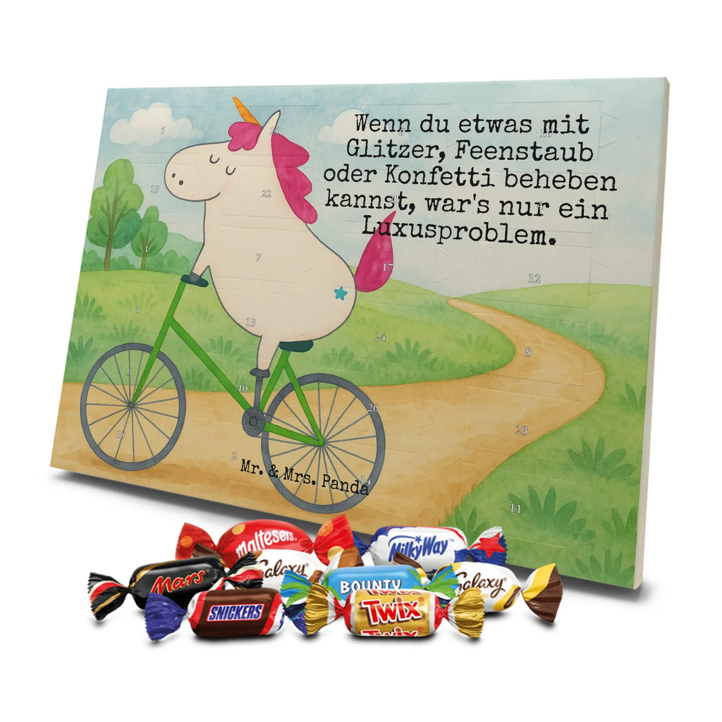 Chocolate advent calendar unicorn cyclist Design wheel, confetti, fairy dust, cycling, present, love affliction, cyclist gift, grief, luxury problem