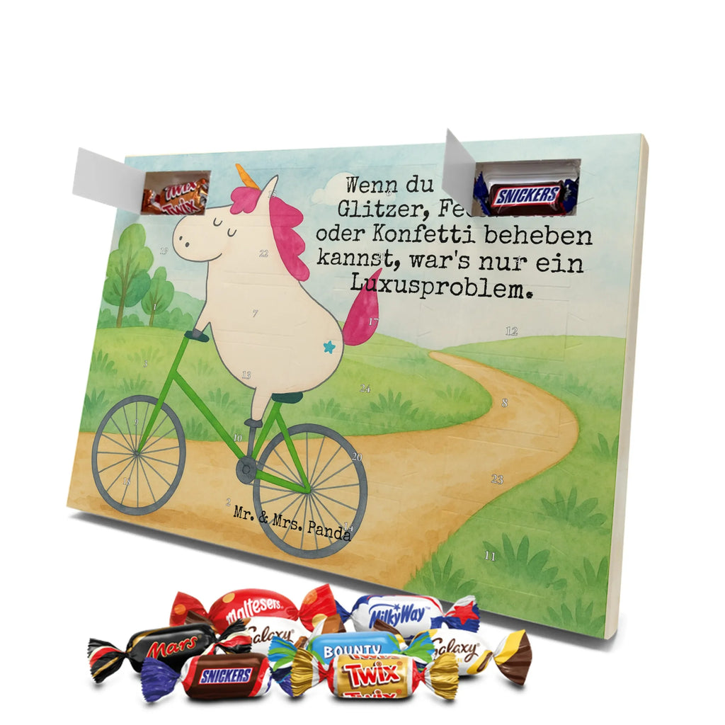 Chocolate advent calendar unicorn cyclist Design wheel, confetti, fairy dust, cycling, present, love affliction, cyclist gift, grief, luxury problem