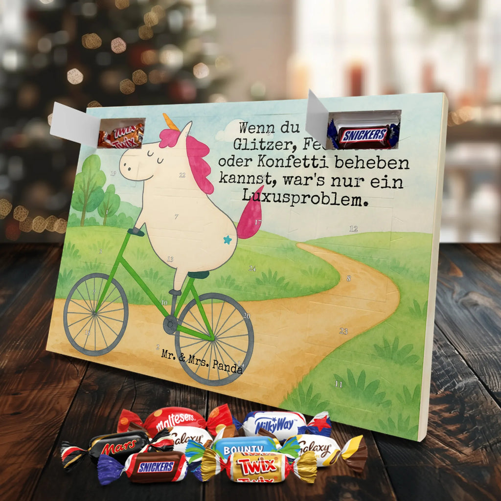 Chocolate advent calendar unicorn cyclist Design wheel, confetti, fairy dust, cycling, present, love affliction, cyclist gift, grief, luxury problem