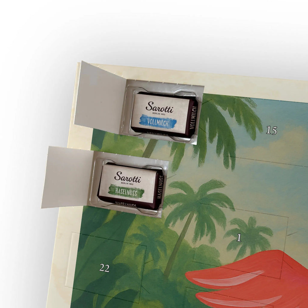 Chocolate advent calendar flamingo yoga Design children, gifts, gift idea, funny sayings, pink bird, bird of paradise, red, flamingo decoration, gift pink, adults, flamingo fans, vacation, unusual gifts in pink, pink gifts, girls gifts, small gifts, Caribbean feeling, relaxation, mindfulness, yoga exercise, bird, agitation, deep relaxation, anger