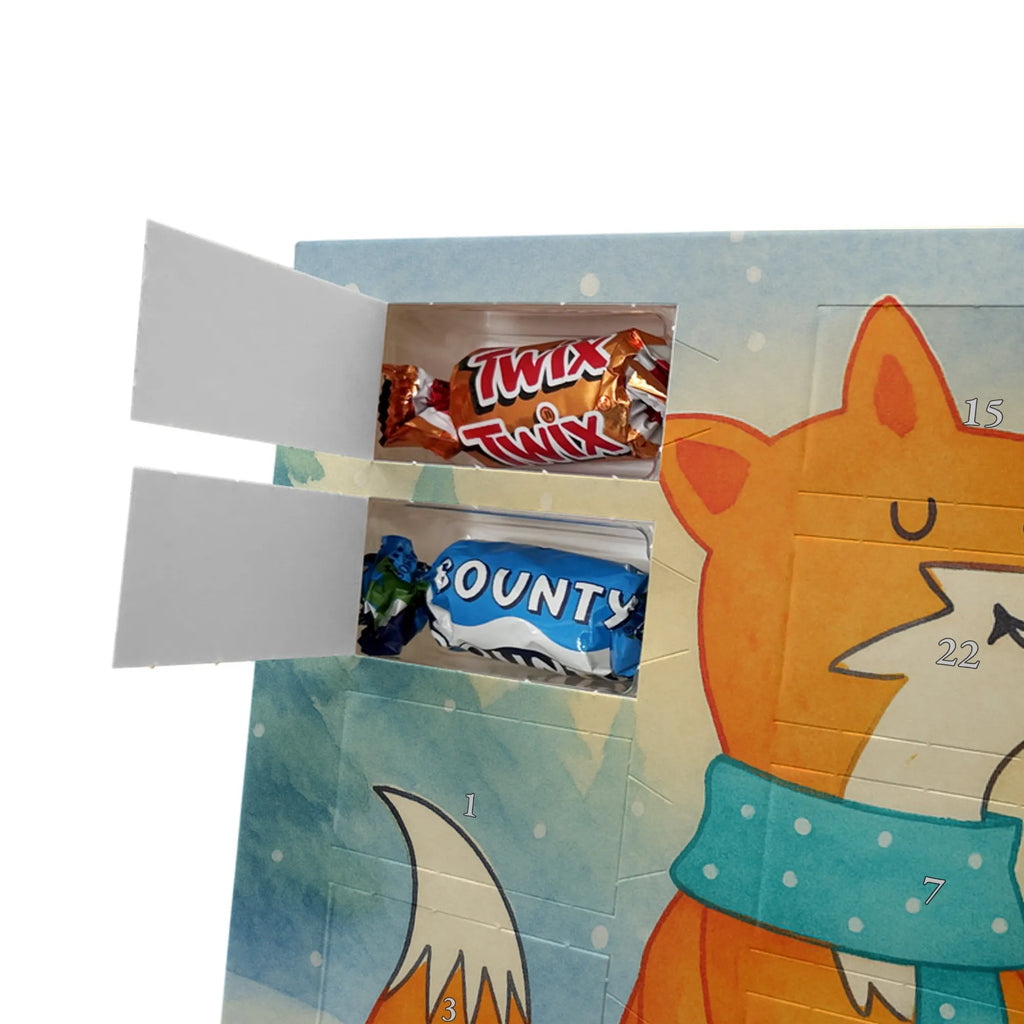 Chocolate advent calendar Fox biscuit Design animal lover, foxes, forest wildlife, clever as a fox, cookies, baking saying, kitchen decoration, christmas time, christmas present