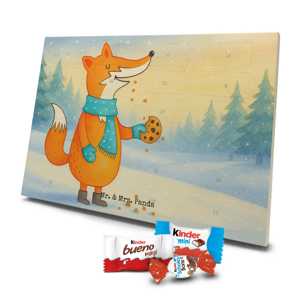Chocolate advent calendar Fox biscuit Design animal lover, foxes, forest wildlife, clever as a fox, cookies, baking saying, kitchen decoration, christmas time, christmas present