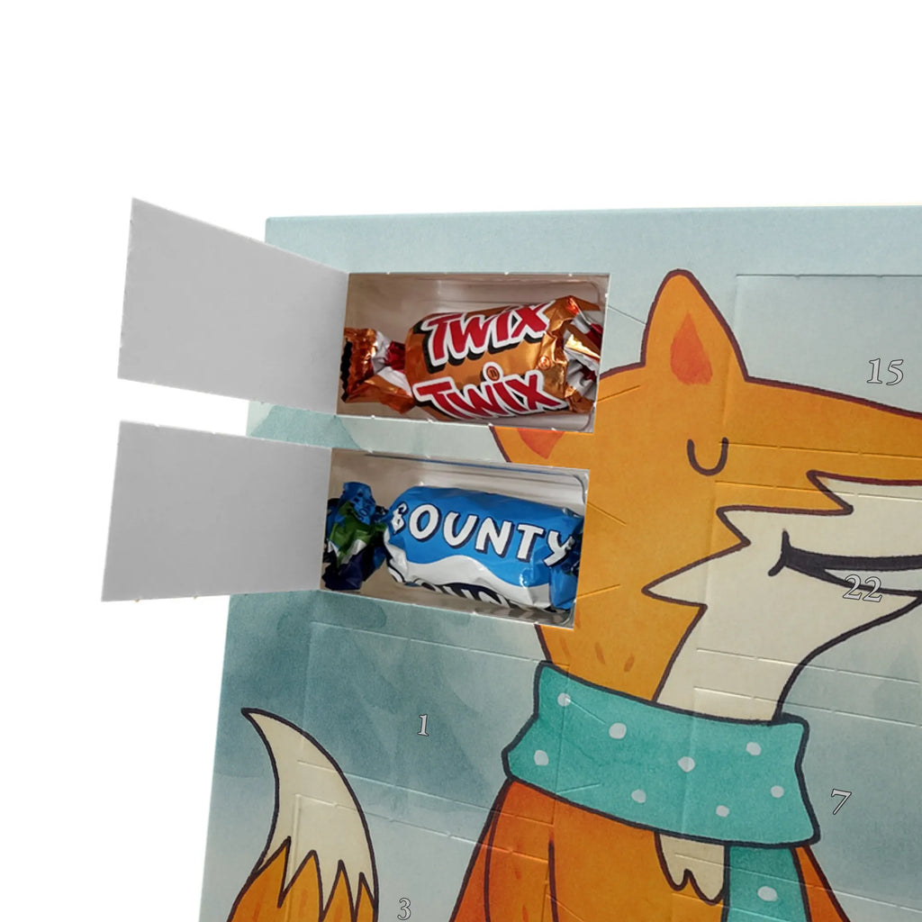 Chocolate advent calendar Fox biscuit Design animal lover, foxes, forest wildlife, clever as a fox, cookies, baking saying, kitchen decoration, christmas time, christmas present