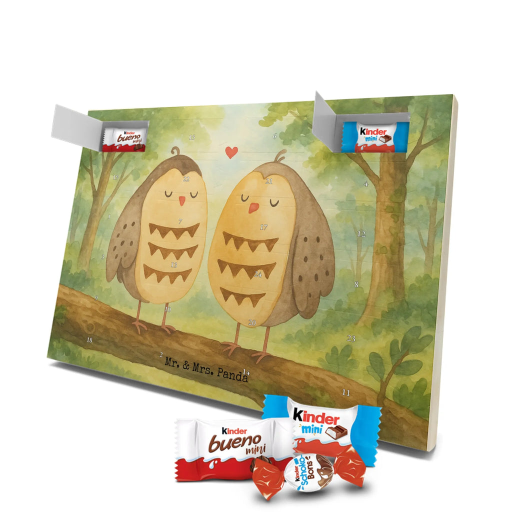 Chocolate advent calendar owls Love Design gift ideas, birthday present, forest animal, bird, nocturnal, illustrated, romantic gift, owl decor, Love saying, Wedding saying, Friend, Owl decoration, Girlfriend gift, Pun funny