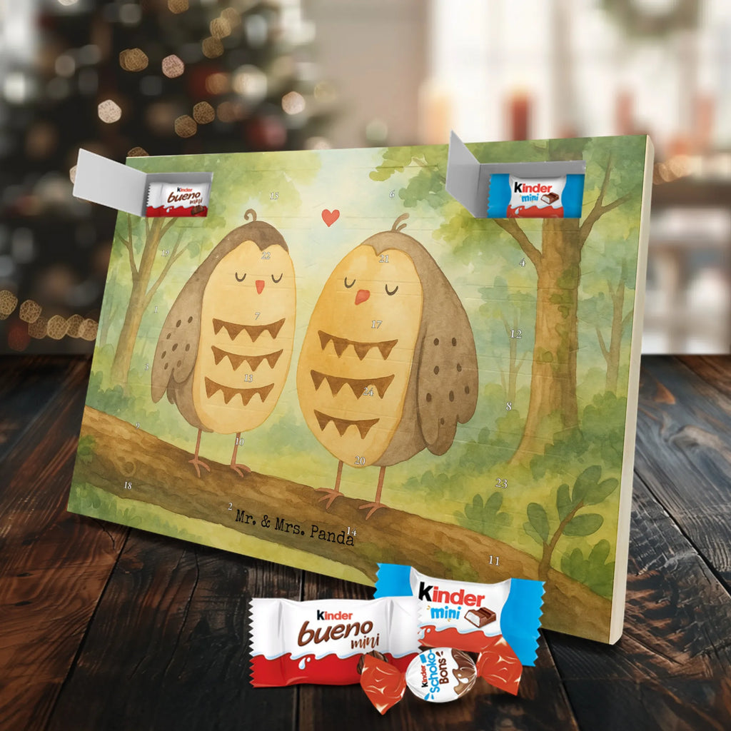 Chocolate advent calendar owls Love Design gift ideas, birthday present, forest animal, bird, nocturnal, illustrated, romantic gift, owl decor, Love saying, Wedding saying, Friend, Owl decoration, Girlfriend gift, Pun funny