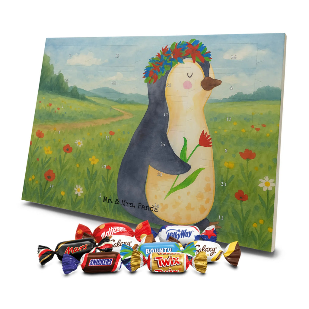 Chocolate advent calendar Penguin Flower Design North Pole, Penguins, penguins, goals in life, gift idea, love of life, lovesickness, wishes, universe, wreath of flowers, goals