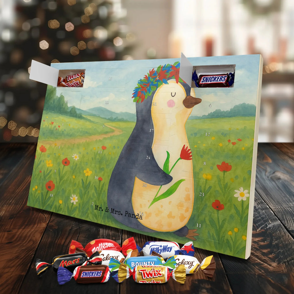 Chocolate advent calendar Penguin Flower Design North Pole, Penguins, penguins, goals in life, gift idea, love of life, lovesickness, wishes, universe, wreath of flowers, goals