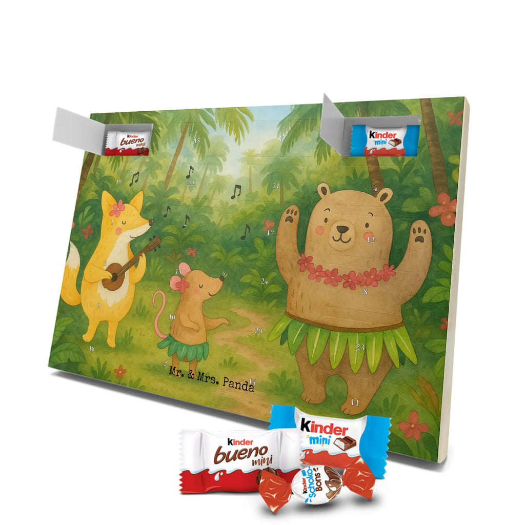 Chocolate advent calendar forest animals Aloha Design card, gift ideas, gifts, small animals, cute, cute animal motives, hand drawn, funny sayings, good mood, special gifts, animal lover, rabbit, dancing, forest animals, music, laughter, forest