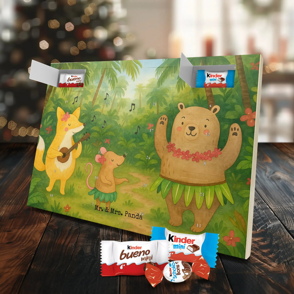 Chocolate advent calendar forest animals Aloha Design card, gift ideas, gifts, small animals, cute, cute animal motives, hand drawn, funny sayings, good mood, special gifts, animal lover, rabbit, dancing, forest animals, music, laughter, forest