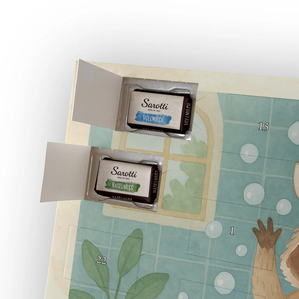 Chocolate advent calendar Raccoon Design card, gift ideas, gifts, small animals, cute, cute animal motives, hand drawn, funny sayings, good mood, special gifts, animal lover, daydreaming, raccoon, soap bubbles, wash