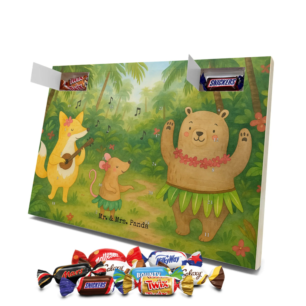 Chocolate advent calendar forest animals Aloha Design card, gift ideas, gifts, small animals, cute, cute animal motives, hand drawn, funny sayings, good mood, special gifts, animal lover, rabbit, dancing, forest animals, music, laughter, forest