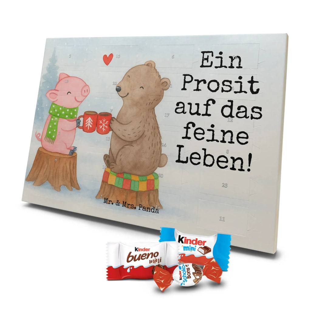 Chocolate advent calendar Glowing Pig Bash Design snow, Christmas time