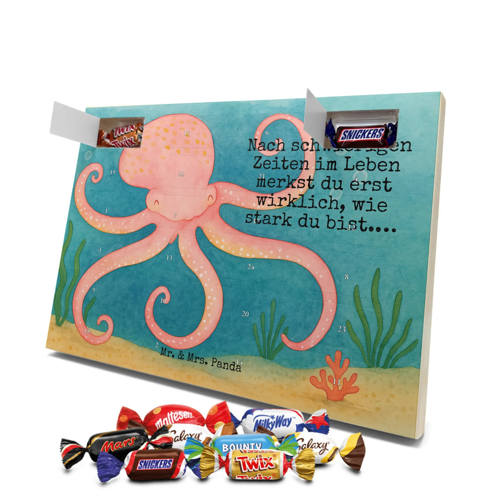 Chocolate advent calendar Squid Design card, gift ideas, gifts, small animals, cute, cute animal motives, hand drawn, funny sayings, good mood, special gifts, animal lover, ocean, water, octopus, arms, sea animal, squid